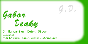 gabor deaky business card