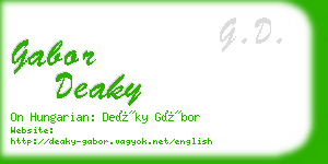 gabor deaky business card